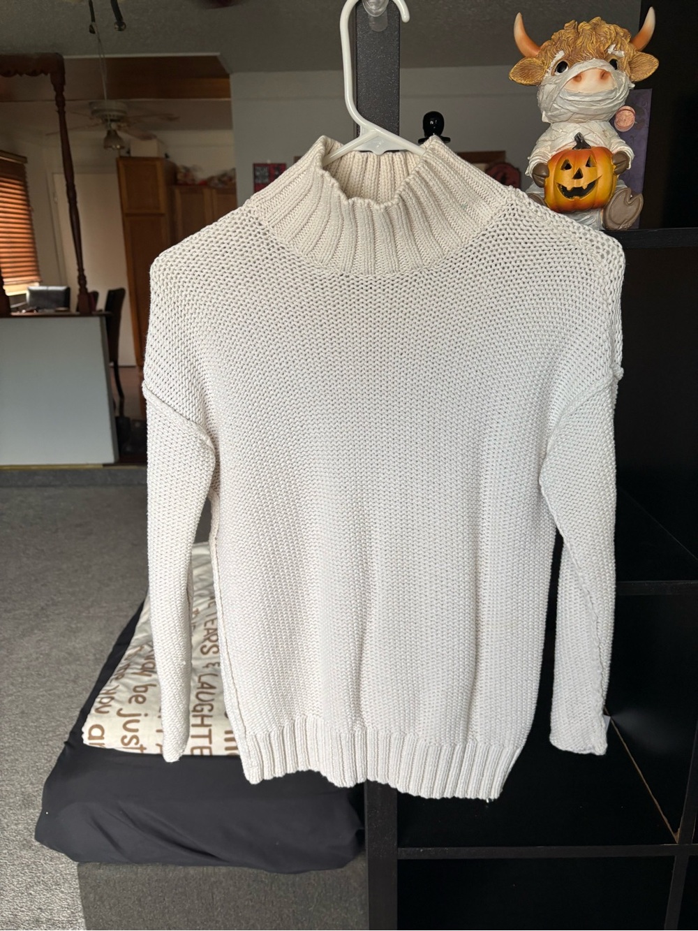 Ralph Lauren Cream Ribbed Turtleneck Sweater